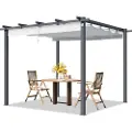 PRIMEYARD 3x3 m pergola, markise, stone