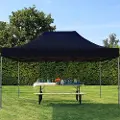 TOOLPORT 3x4,5 m stål, pop up partytelt, uden sidepaneler, svart