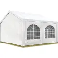 TOOLPORT 3x5 m partytelt, PE-presenning, hvit