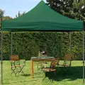 TOOLPORT 3x3 m stål, pop up partytelt, uden sidepaneler, mørkegrønn