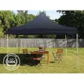 TOOLPORT 4x4 m aluminium, pop up partytelt, uten sidepaneler, svart