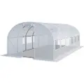 TOOLPORT 3 x 6 m drivhustunnel, PE-presenning, hvit