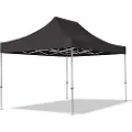 TOOLPORT 3x4,5 m aluminium, pop up partytelt, uten sidepaneler, svart
