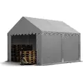 TOOLPORT 3x4 m lagertelt, PVC-presenning, grå