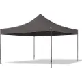 TOOLPORT 4x4 m stål, pop up partytelt, uden sidepaneler, mørkegrå