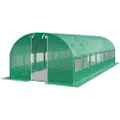 TOOLPORT 3 x 8 m drivhustunnel, PE-presenning, grønn