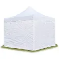 TOOLPORT 3x3 m aluminium, pop up partytelt, 4 sidepaneler, hvit