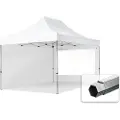 TOOLPORT 3x4,5 m aluminium, pop up partytelt, 2 sidepaneler, hvit