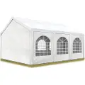 TOOLPORT 4x6 m partytelt, PE-presenning, hvit