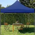 TOOLPORT 3x3 m stål, pop up partytelt, uden sidepaneler, blå