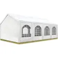 TOOLPORT 3x8 m partytelt, PE-presenning, hvit