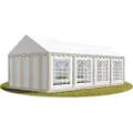 TOOLPORT 4x8 m partytelt, PVC-presenning, beige-hvit