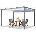 PRIMEYARD 3x4 m pergola, markise, stone
