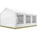 TOOLPORT 4x6 m partytelt, PE-presenning, hvit