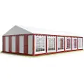 TOOLPORT 6x12 m partytelt, PVC-presenning, rød-hvit