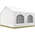 TOOLPORT 3x4 m partytelt, PE-presenning, hvit