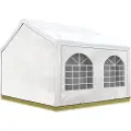 TOOLPORT 3x3 m partytelt, PE-presenning, hvit