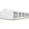 TOOLPORT 5x10 m partytelt, PE-presenning, hvit