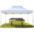 TOOLPORT 4x6 m aluminium, pop up partytelt, uten sidepaneler, hvit