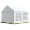 TOOLPORT 4x4 m partytelt, PVC-presenning, hvit