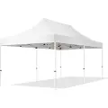 TOOLPORT 3x6 m stål, pop up partytelt, uden sidepaneler, hvit