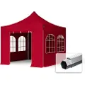 TOOLPORT 3x3 m aluminium, pop up partytelt, 4 sidepaneler, rød