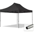 TOOLPORT 3x4,5 m stål, pop up partytelt, uden sidepaneler, svart