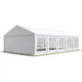 TOOLPORT 5x10 m partytelt, PVC-presenning, hvit