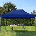 TOOLPORT 3x4,5 m stål, pop up partytelt, uden sidepaneler, blå