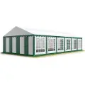 TOOLPORT 6x12 m partytelt, PVC-presenning, grønn-hvit