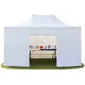 TOOLPORT 3x4,5 m aluminium, pop up partytelt, 4 sidepaneler, hvit