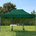 TOOLPORT 3x4,5 m stål, pop up partytelt, uden sidepaneler, mørkegrønn