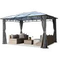 TOOLPORT 3x4 m paviljong, inkl. 4 sidepaneler loft grey