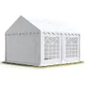 TOOLPORT 5x5 m partytelt, PVC-presenning, hvit