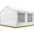 TOOLPORT 3x4 m partytelt, PE-presenning, hvit