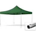 TOOLPORT 4x4 m aluminium, pop up partytelt, uten sidepaneler, mørkegrønn