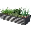 PRIMEYARD 180x75x35 cm plantekasse, stål, antrasitt