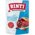 Rinti Kennerfleisch-poser 10 x 400 g - Fjærkrehjerter
