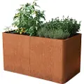 PRIMEYARD 146x80x60 cm plantekasse, cortenstål,  rust-look