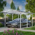 GFP 2,85x5,05 m carport, eloksert aluminium, inkl. nedløpsrør