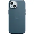 Apple - Baksidedeksel for mobiltelefon - MagSafe-samsvar - FineWoven - asurblå - for iPhone 15