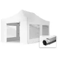 TOOLPORT 3x6 m aluminium, pop up partytelt, 4 sidepaneler, hvit