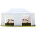 TOOLPORT 3x6 m aluminium, pop up partytelt, 4 sidepaneler, hvit