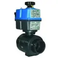 Cepex 05370 Ø50 Ac/dc Pvc-u Kuleventil Industriell Ptfe-epdm Elektrisk Aktuert + Bsr Sikkerhetsblokk 24-240v