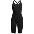 Funkita Fast Legs Still Black åpen Rygg Konkurransebadedrakt
