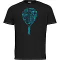 Head Padel Typo Kortarmet T-skjorte