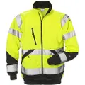 Fristads Sweatshirt-jakke høy synlighet cl 3 7426 SHV Hi-Vis Gul / Svart S