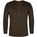 Engel FE Engel Grandad T-shirt, 9257, langærmet, grøn, str. L