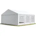 TOOLPORT 6x6 m partytelt, PVC-presenning, hvit