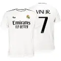 Real Madrid 24/25 Vinicius Hjem Junior T-skjorte Med Korte Ermer